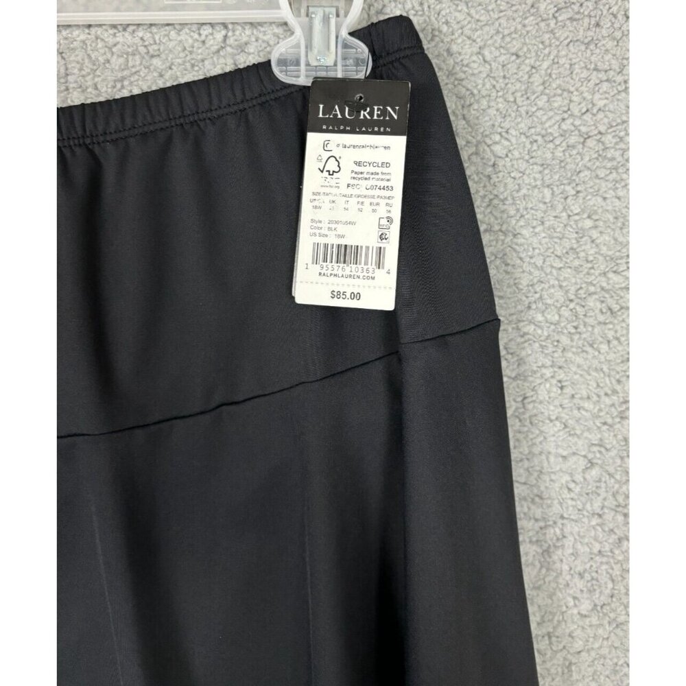 Lauren Ralph Lauren Women's Shaping Fit Swim Skirt Bottom Black 18W New With Tag - Picture 3 of 8